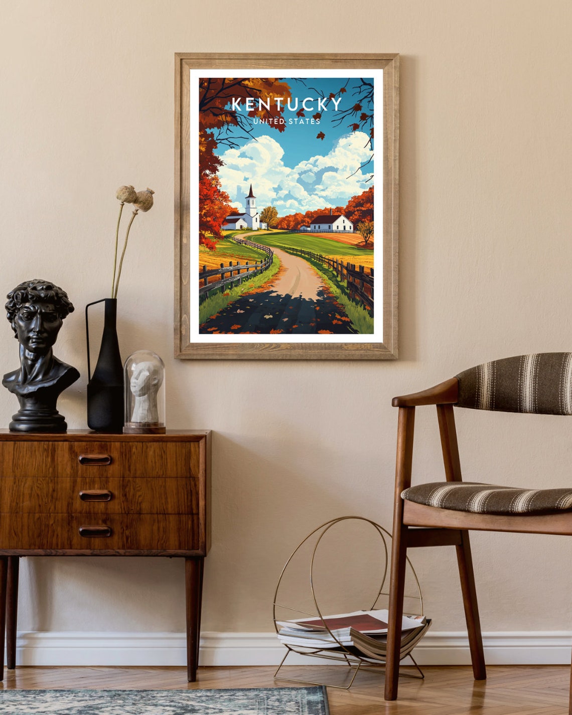 Kentucky Travel Print United States Kentucky Poster America Poster Travel Wall Art America Print America Kentucky Wall Art Usa Art - Image 2
