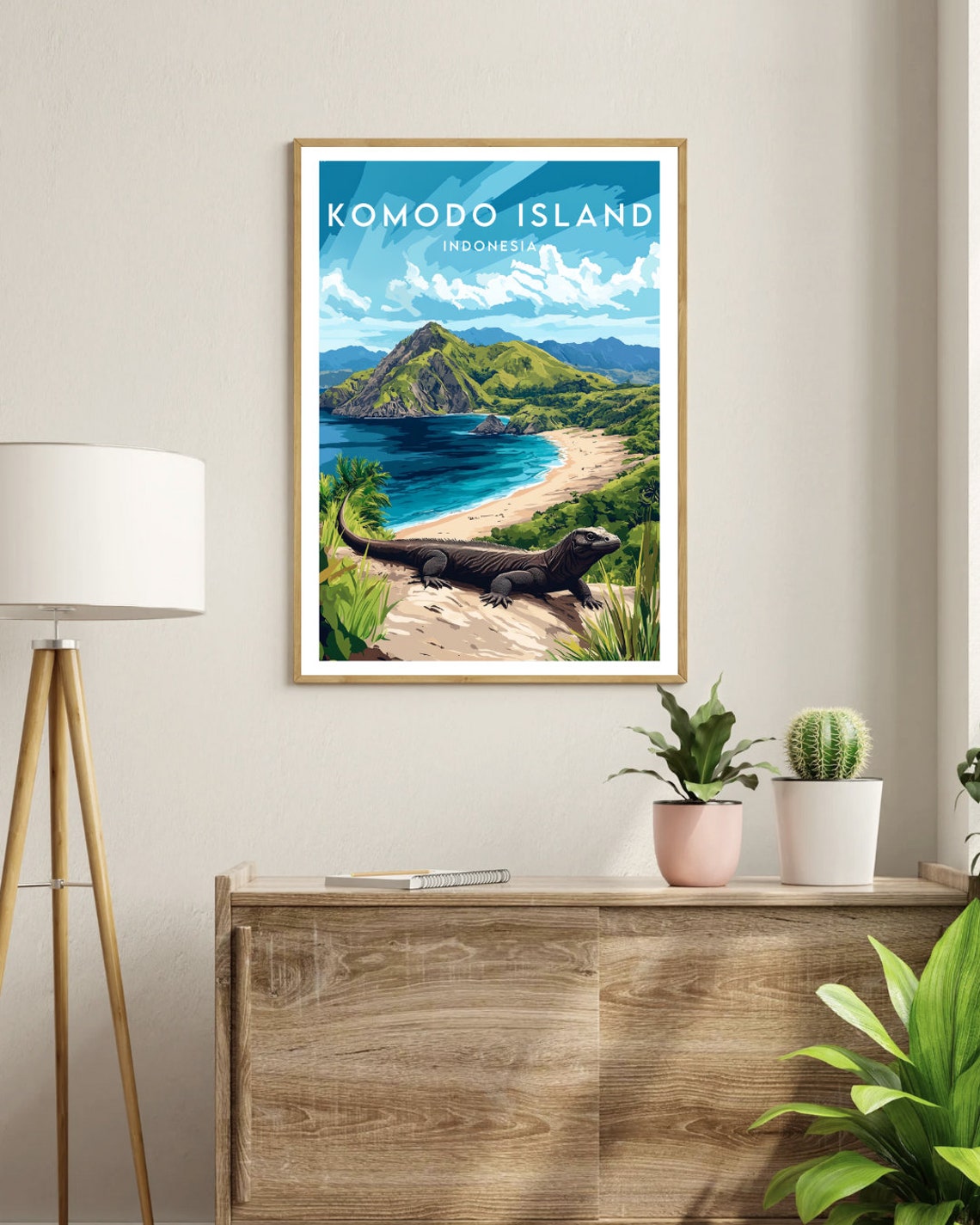 Komodo Island Travel Print Indonesia Komodo Island Poster Indonesia Poster Travel Wall Art Indonesia Print Indonesia Comodo Island - Image 3