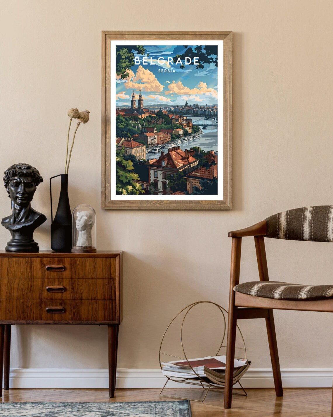 Belgrade Travel Poster, Serbia European Wall Art - Image 2