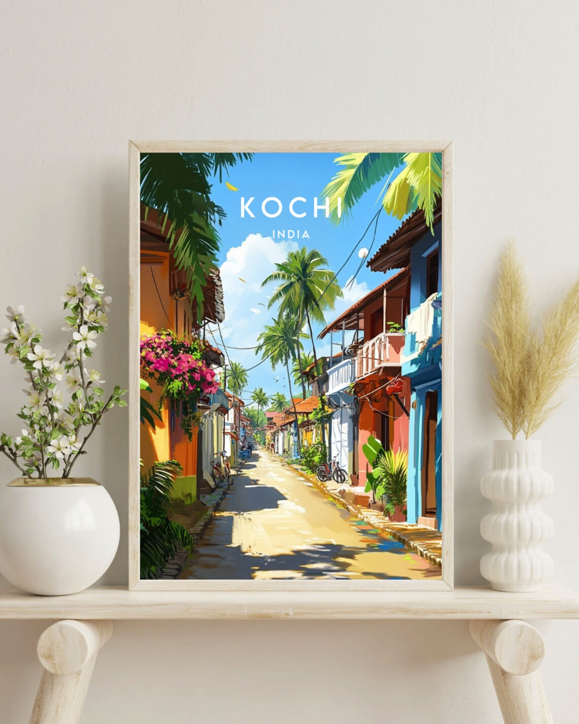 Kochi Travel Poster, Kerala India Travel Art - Image 4