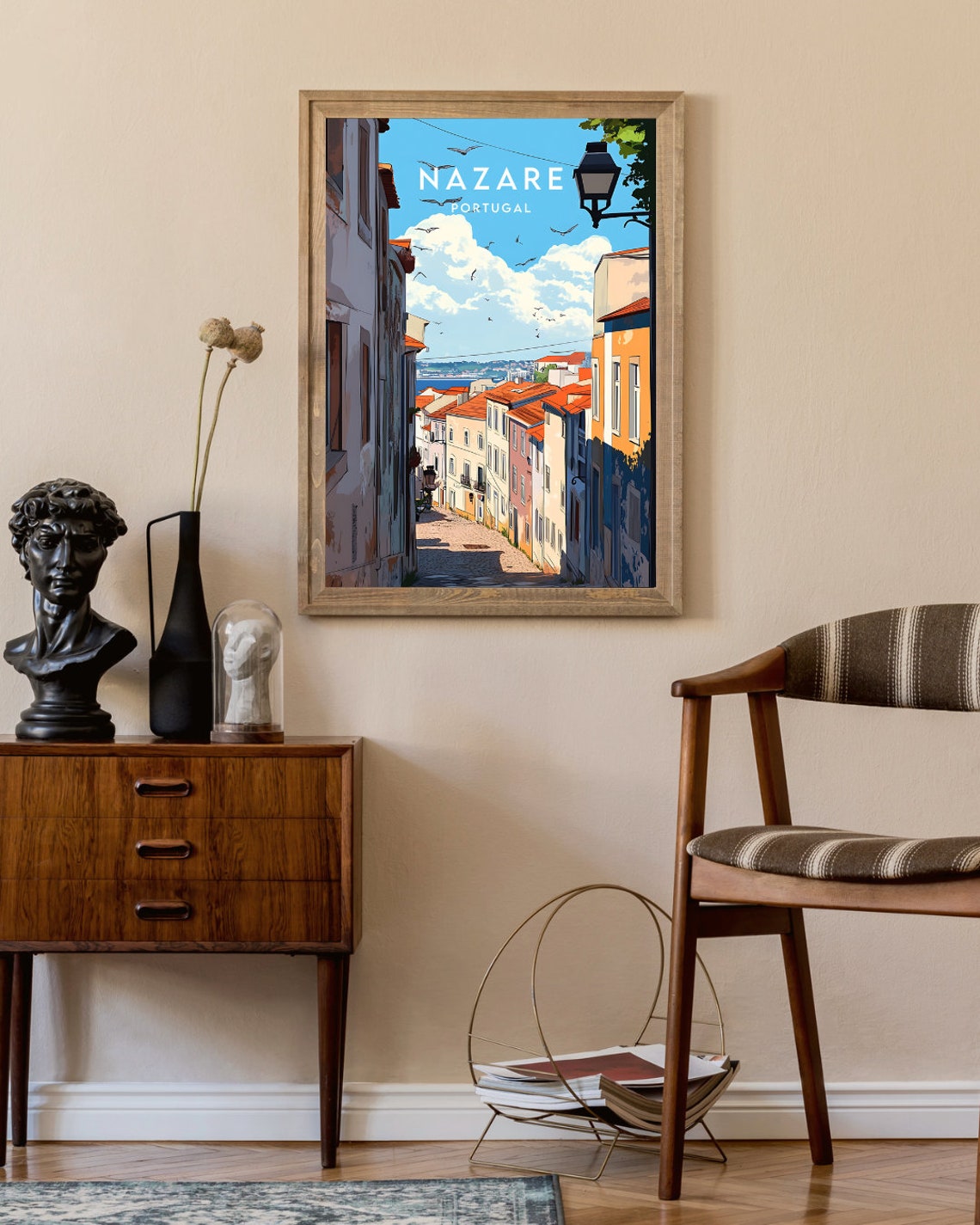 Nazare Travel Print Portugal Nazare Poster Portugal Poster Travel Wall Art Portugal Print Portugal Wall Art Europe Nazare Print - Image 2
