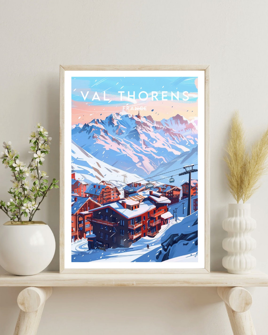 Val Thorens Travel Print France Val Thorens Poster France Poster Travel Wall Art France Print Poster France Europe Val Thorens - Image 4