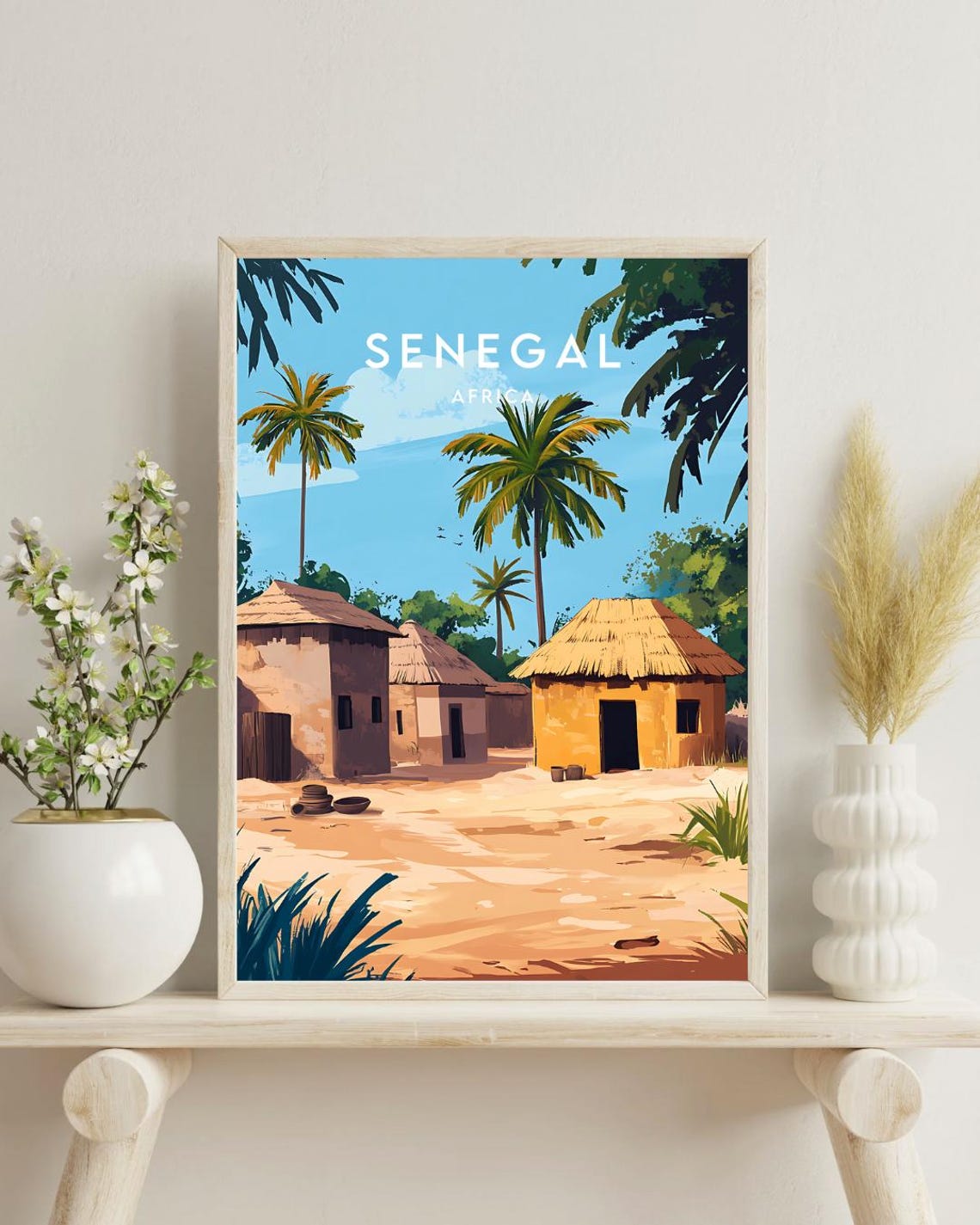 Senegal Travel Print Africa Senegal Poster Africa Poster Travel Wall Art Africa Print Senegal Wall Art Senegal Print Dakar Poster - Image 4