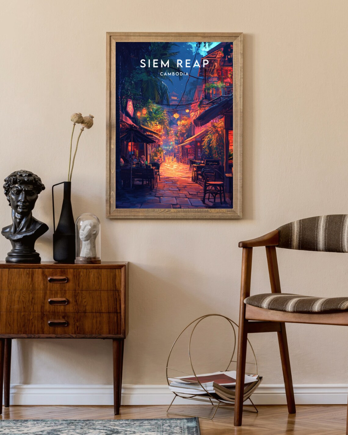 Siem Reap Travel Poster, Cambodia Wall Art Print - Image 2