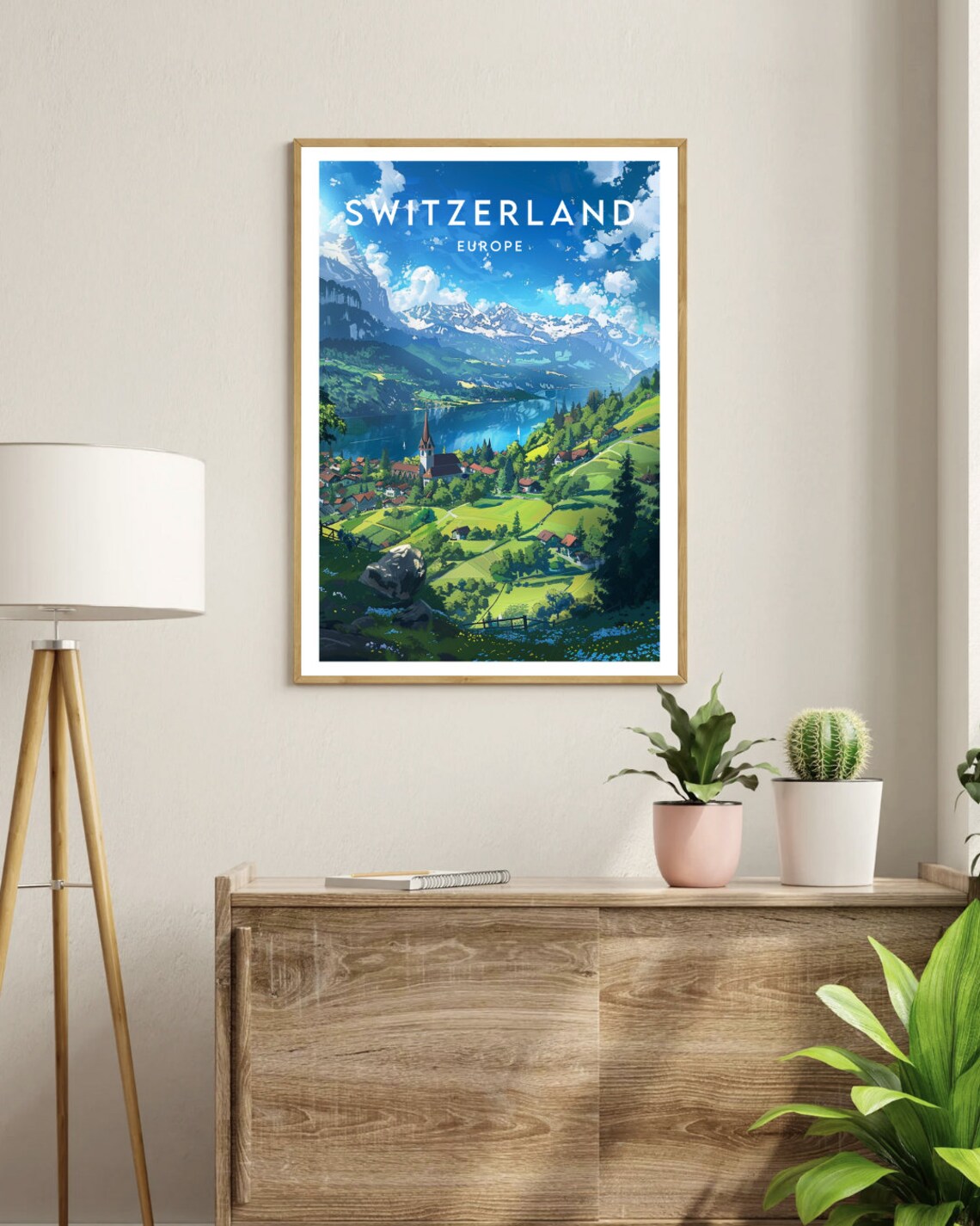 Switzerland Travel Poster, Geneva Europe Wall Art - Image 3
