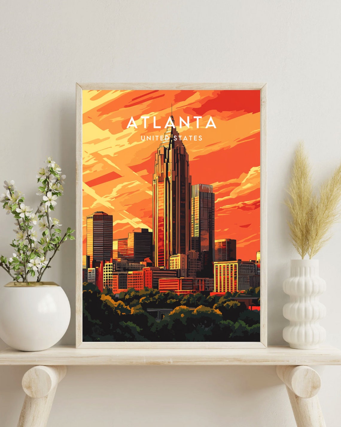 Atlanta Travel Print United States Atlanta Poster America Poster Travel Wall Art America Print Poster America Atlanta Usa Georgia - Image 4