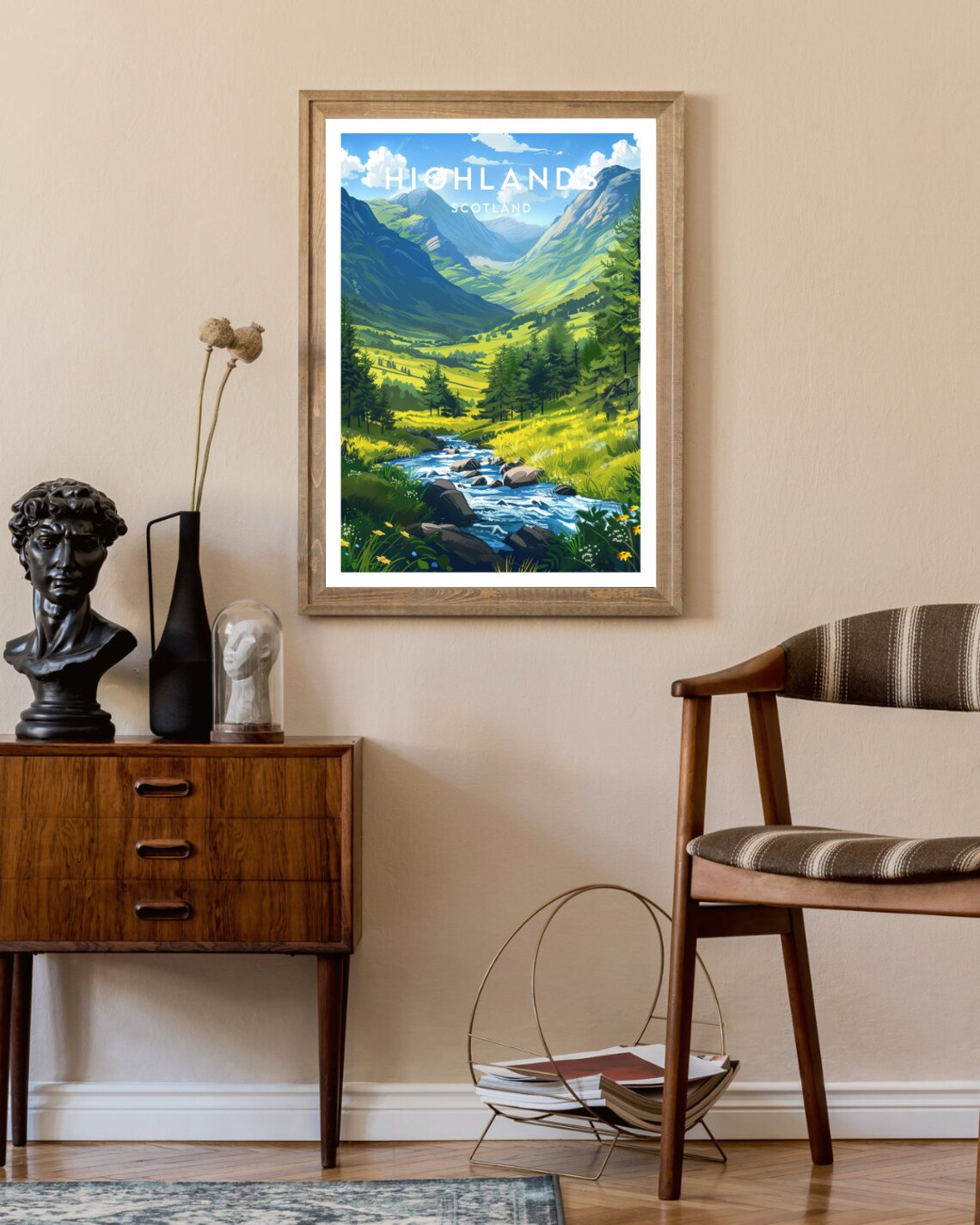 Scottish Highlands Travel Poster, Scotland Landscape - Image 2