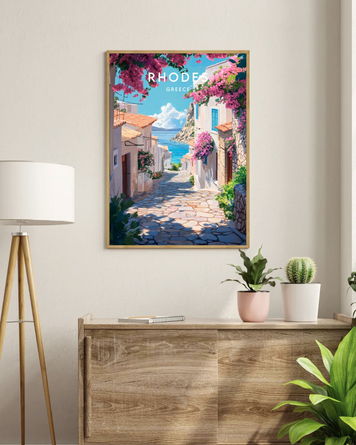 Rhodes Travel Poster, Greece Island Wall Art - Image 3