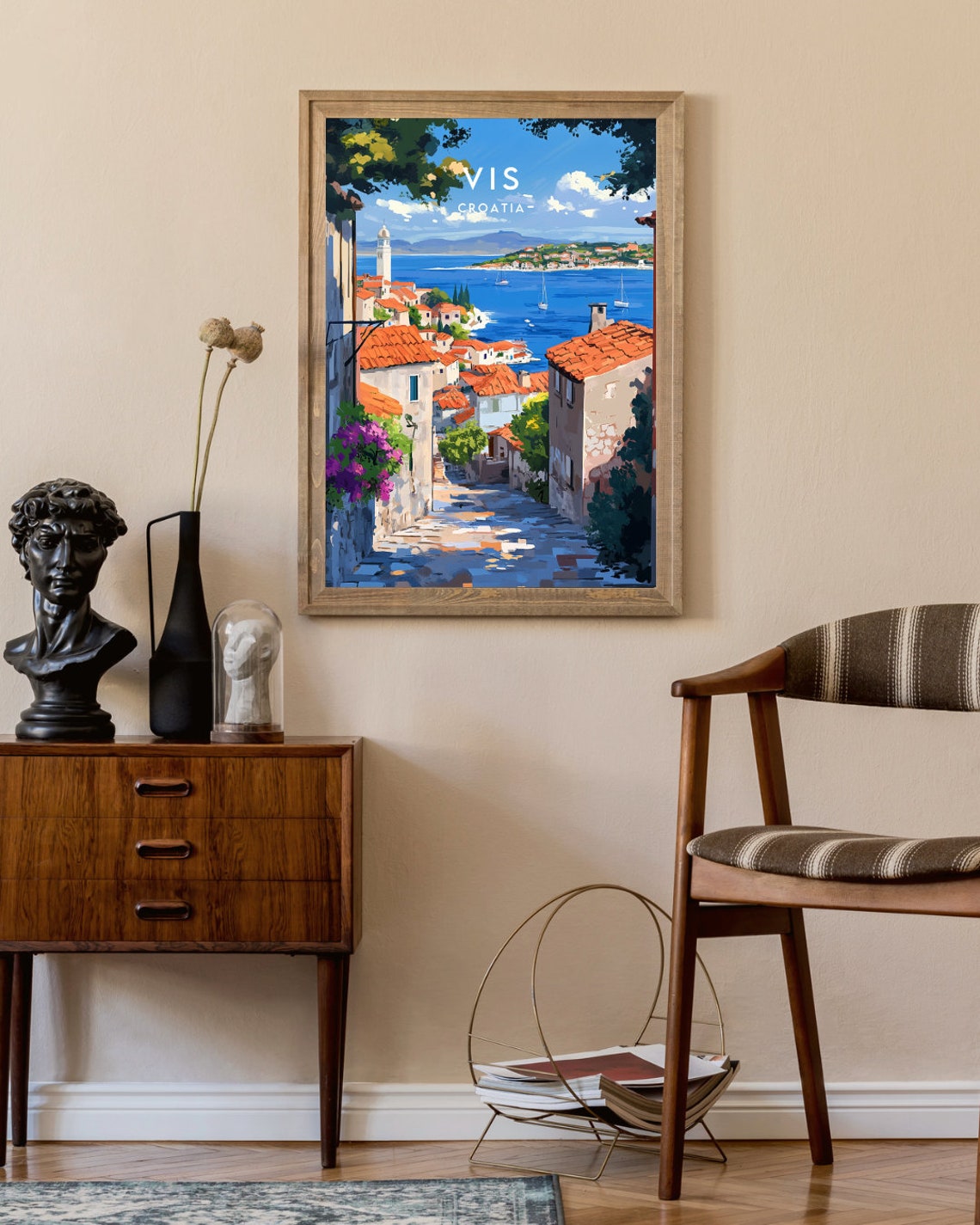 Vis Travel Print Croatia Vis Poster Croatia Poster Travel Wall Art Croatia Print Croatia Vis Wall Art Europe Croatian Poster - Image 2