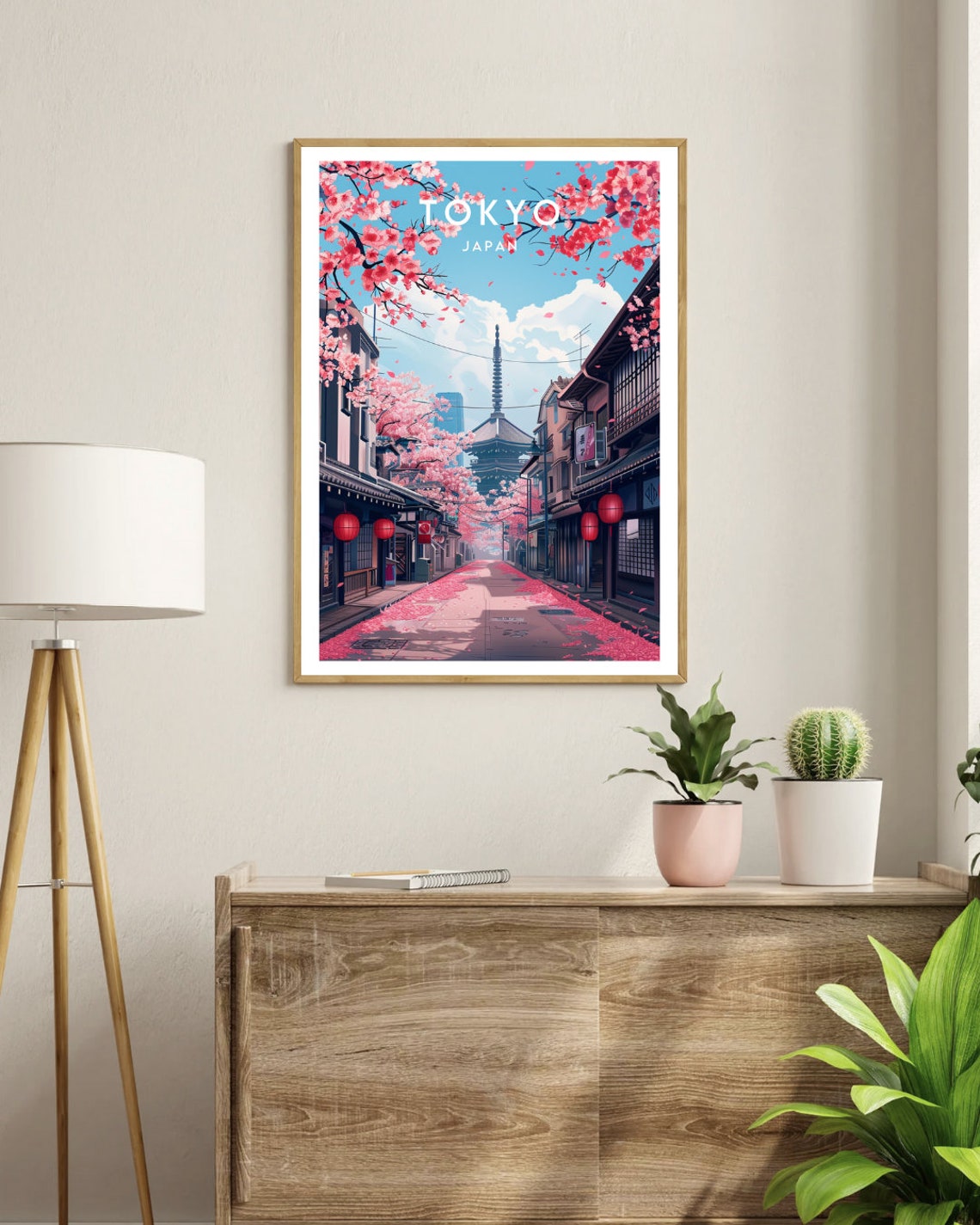 Tokyo Travel Print Japan Tokyo Poster Japan Poster Travel Wall Art Japan Print Tokyo Tokyo Japanese Poster Blossom Trees Japan - Image 3