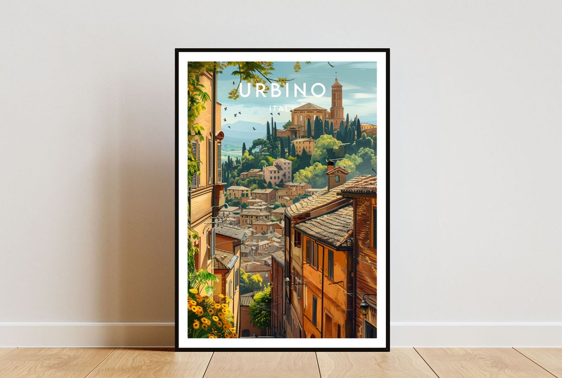 Urbino Travel Print Italy Urbino Poster Italy Poster Travel Wall Art Italy Print Poster Italy Europe Urbino Print Italian Print