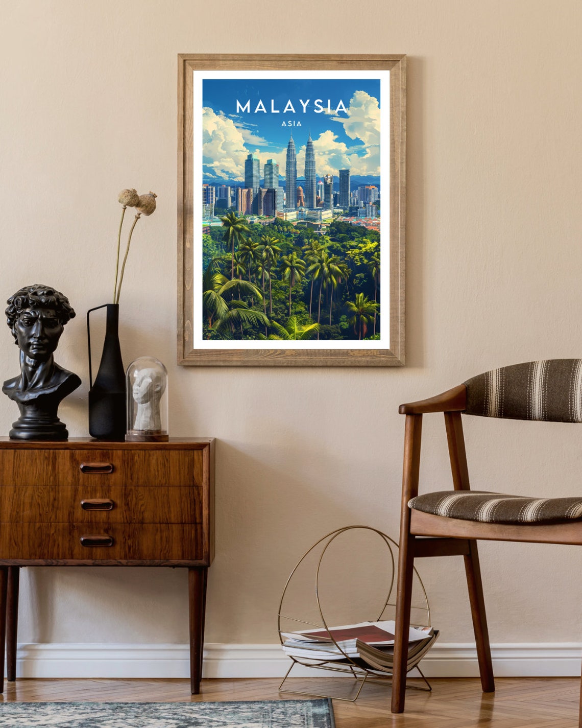 Malaysia Travel Print Asia Travel Poster Malaysia Poster Travel Wall Art Malaysia Print Malaysia Kuala Lumpur Malaysia Wall Art - Image 2