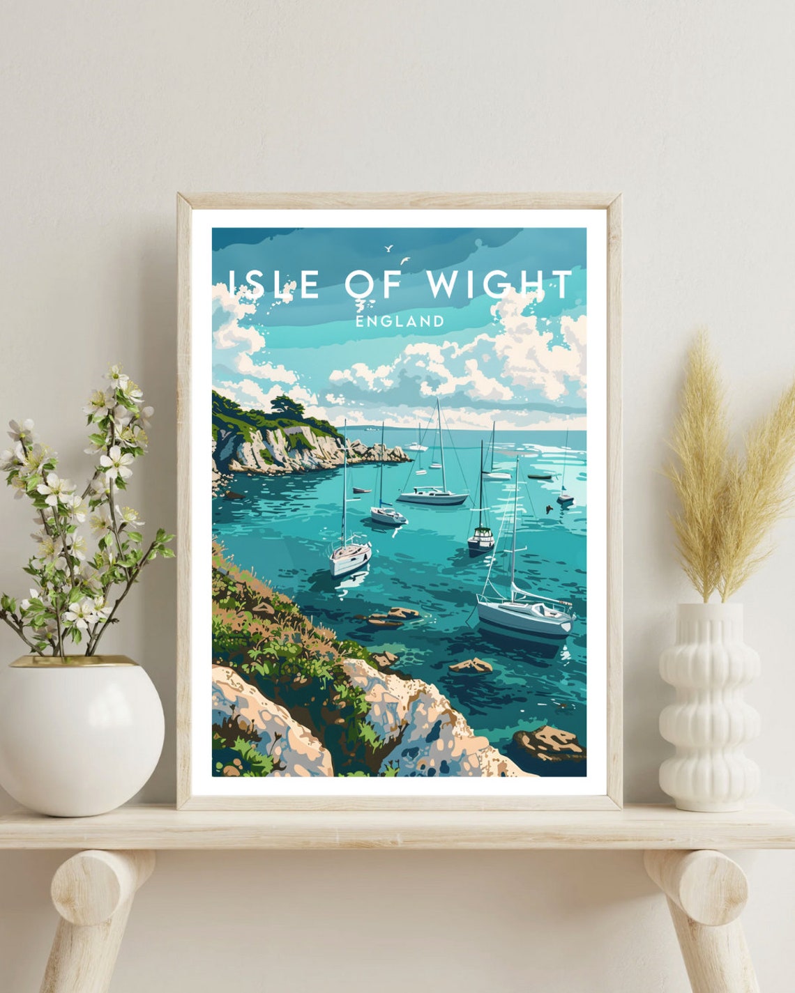 Isle Of Wight Travel Print England Isle Of Wight Poster England Poster Travel Wall Art England Print Poster Europe Isle Of Wight - Image 4