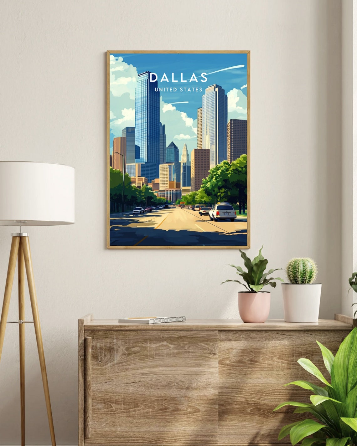 Dallas Travel Print United States Dallas Poster America Poster Travel Wall Art America Print America Dallas Usa Texas Travel - Image 3