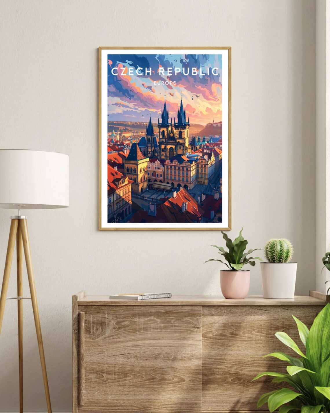 Czech Republic Travel Poster, Prague Europe Wall Art - Image 3