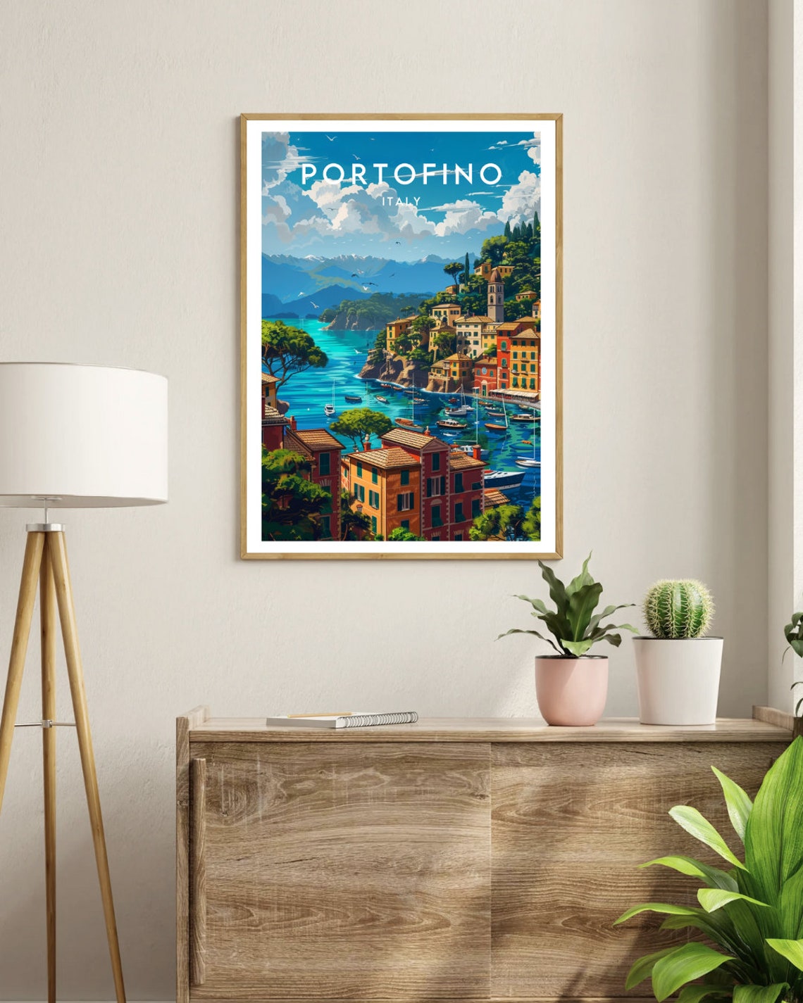 Portofino Travel Print Italy Portofino Poster Italy Poster Travel Wall Art Italy Print Poster Italy Europe Portofino Italy Mural - Image 3