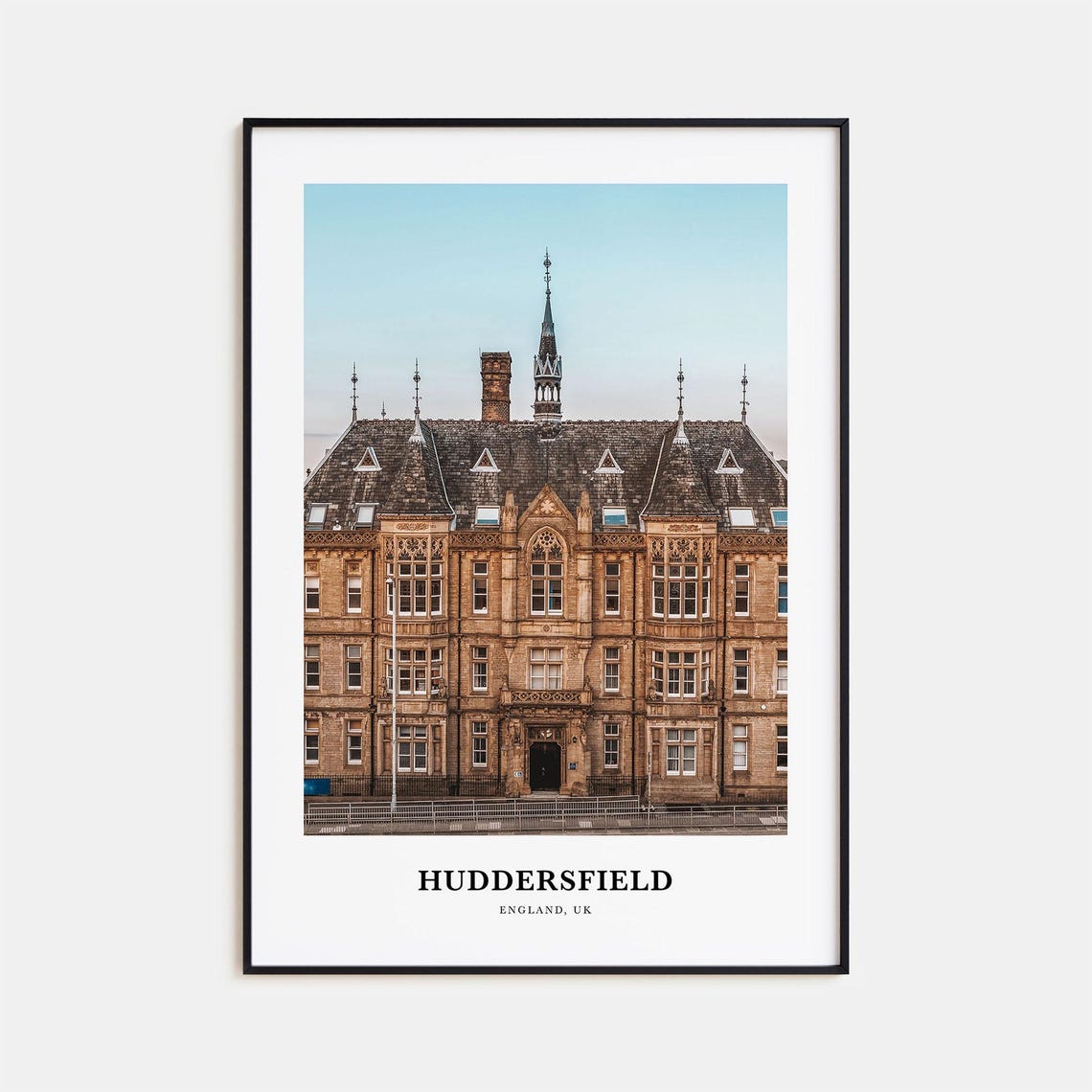 Huddersfield Print Huddersfield Photo Poster Huddersfield Travel Wall Art Huddersfield Map Print Huddersfield Photography England Uk