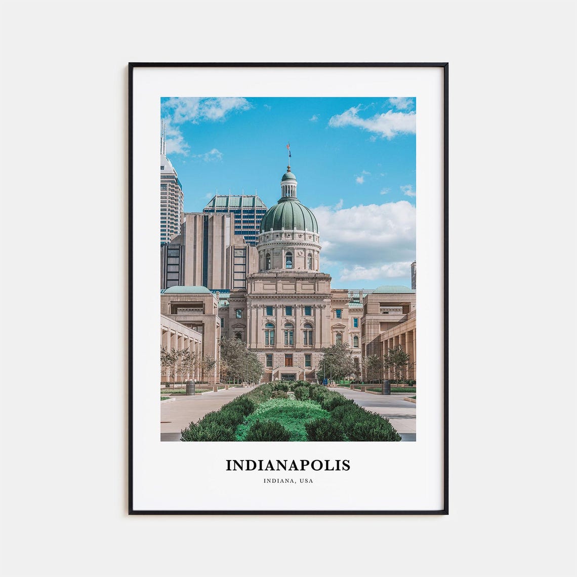 Indianapolis Indiana Statehouse Dome Architecture Photography Poster