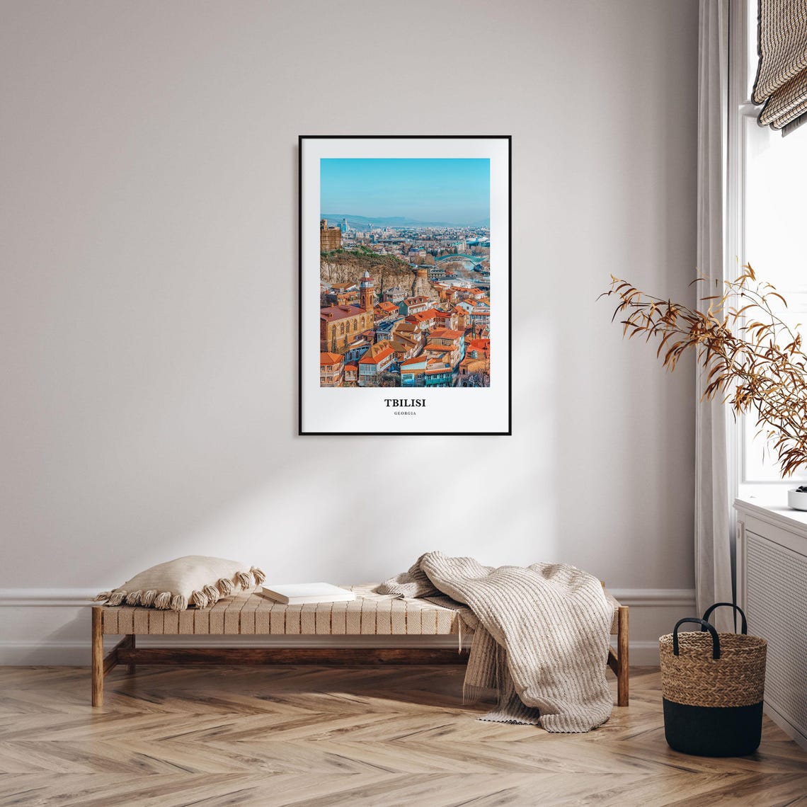 Tbilisi Georgia Old Town Red Roofs Hilltop Panoramic Photo Poster - Image 3