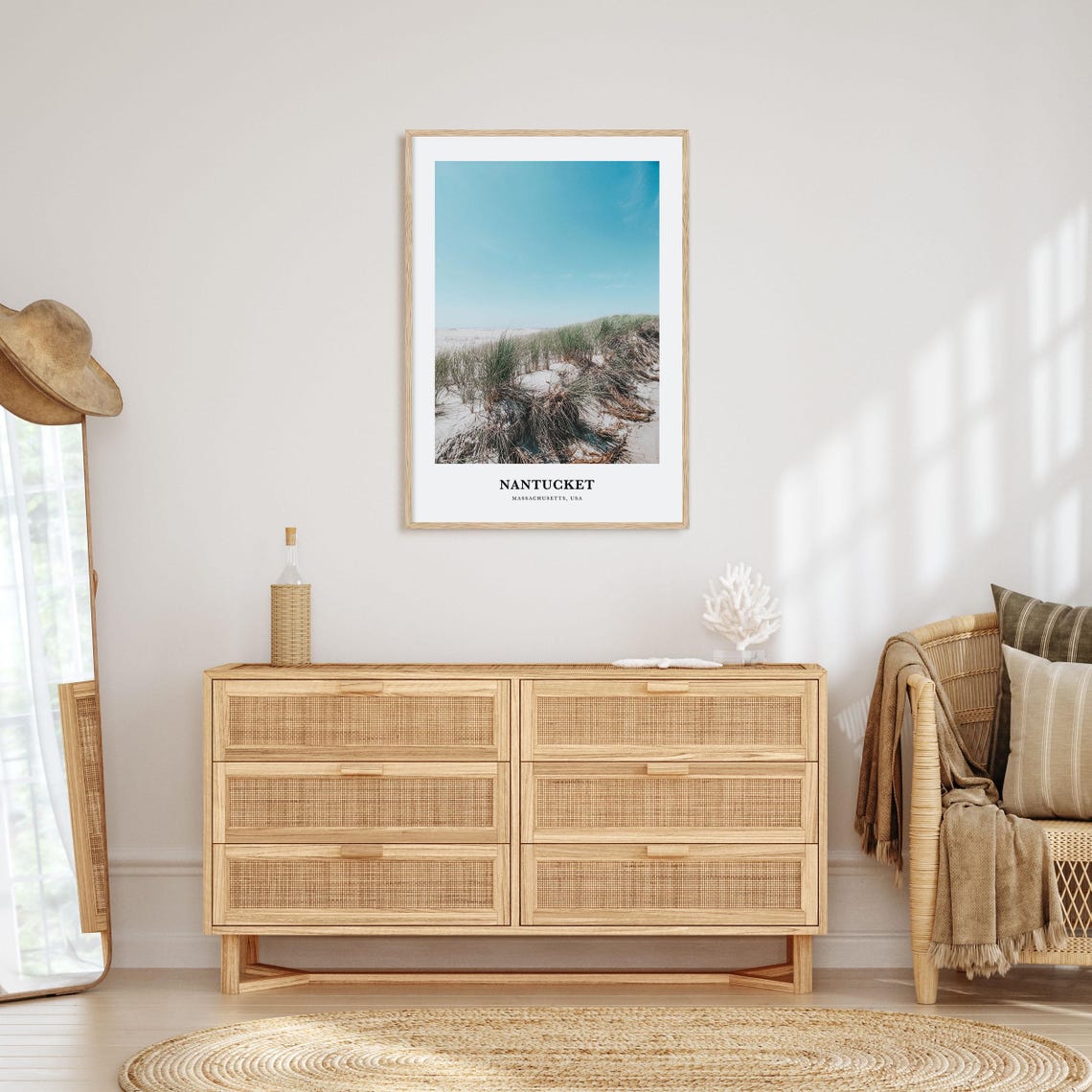 Nantucket Massachusetts Sandy Dune Sea Grass Beach Photo Poster - Image 2