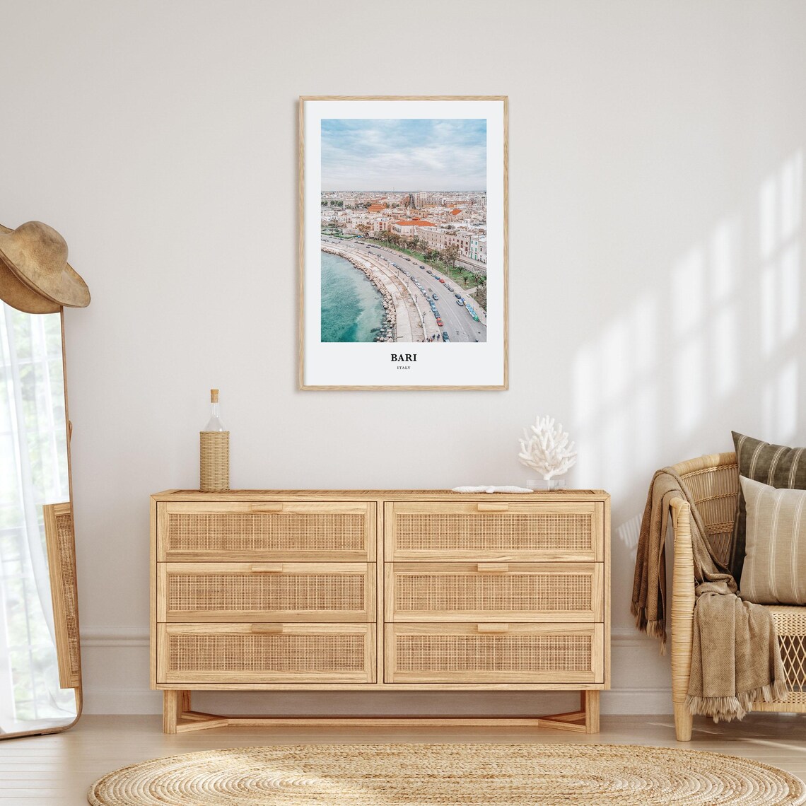 Bari Italy Waterfront Aerial Cityscape Photography Travel Poster - Image 2