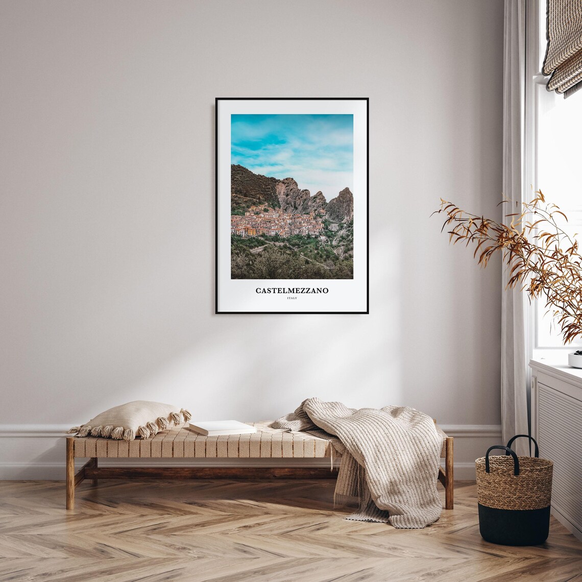 Castelmezzano Italy Hilltop Village Rocky Peaks View Photo Poster - Image 3
