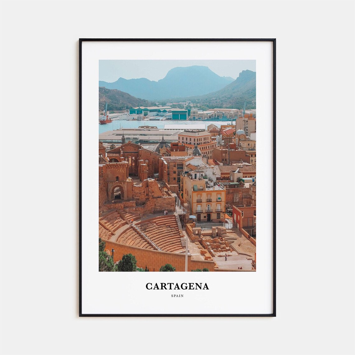 Cartagena Spain Roman Amphitheater Harbor Photo Travel Poster