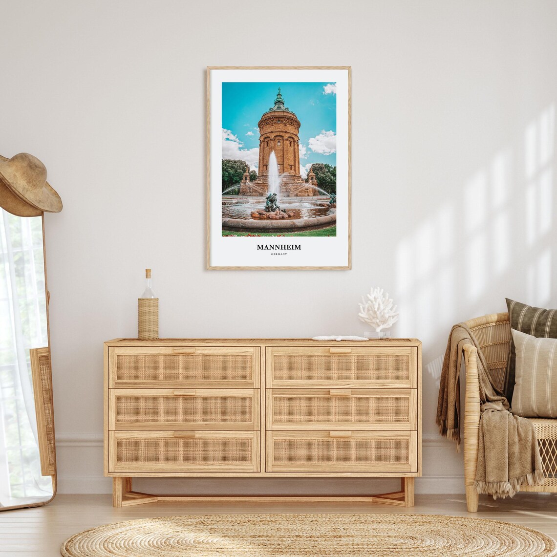 Mannheim Germany Wasserturm Water Tower Fountain Landmark Photo Poster - Image 2