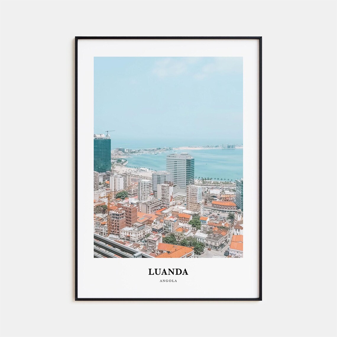 Luanda Angola Coastal City Skyline Photo Africa Urban Wall Poster