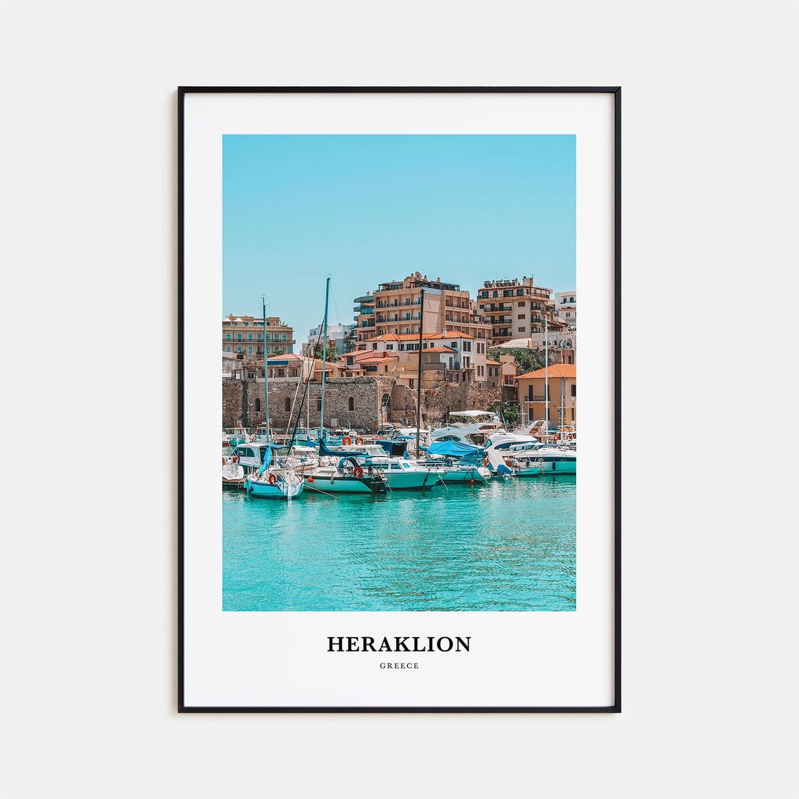 Heraklion Print Heraklion Photo Poster Heraklion Travel Wall Art Heraklion Map Print Heraklion Photography Print Heraklion Greece