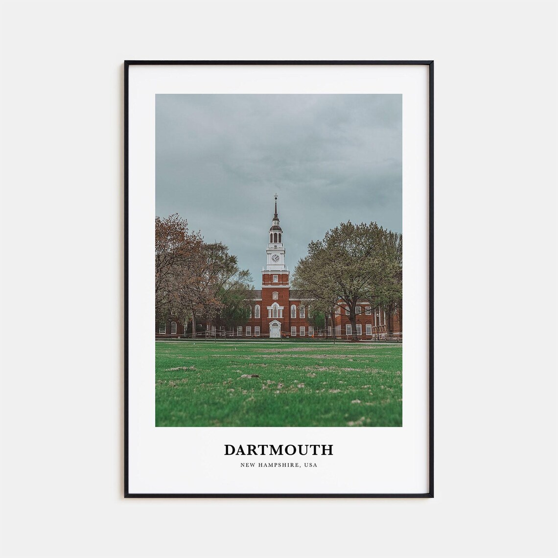 Dartmouth New Hampshire College Green Tower Minimalist Travel Poster