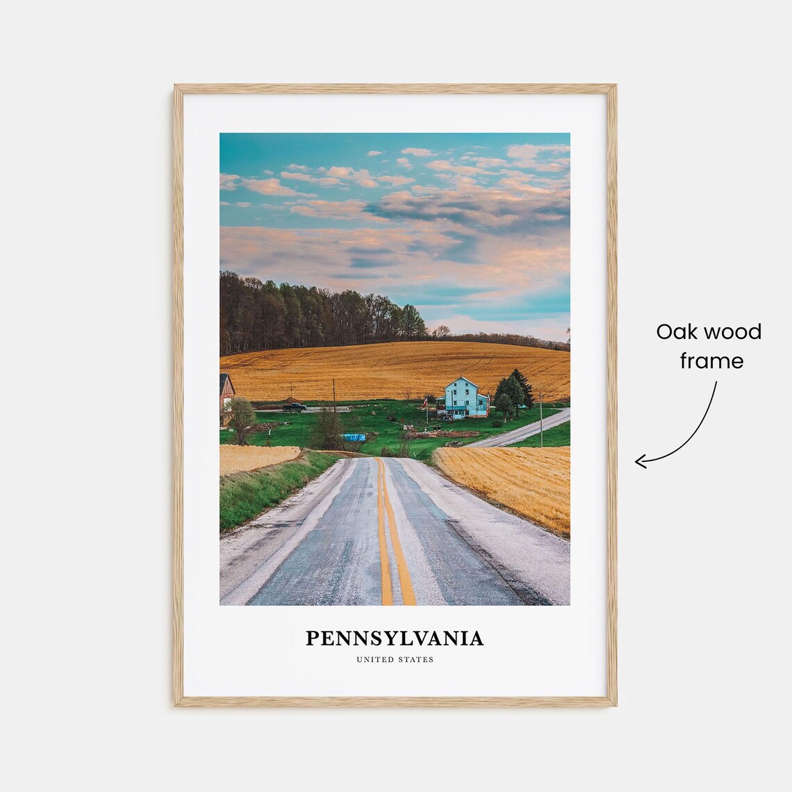 Pennsylvania Travel Poster, United States Map Print - Image 3