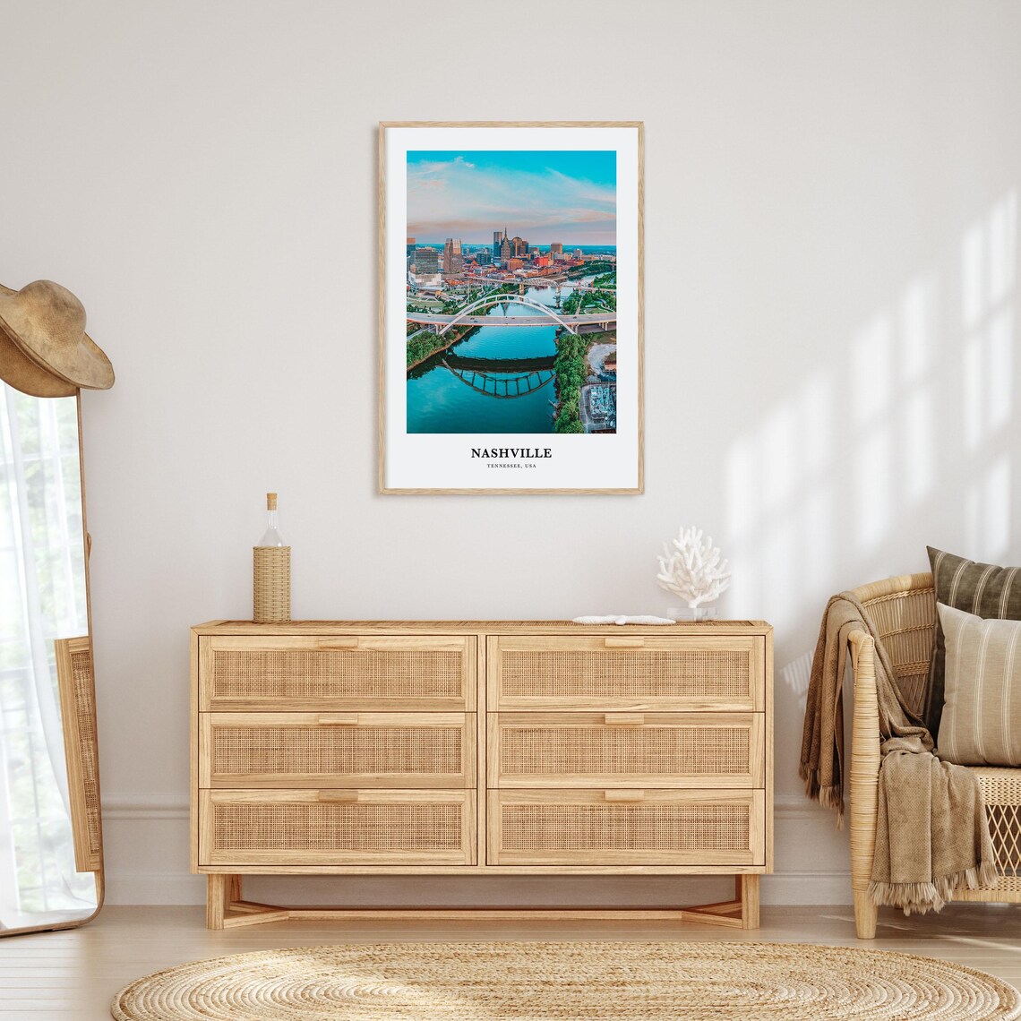 Nashville Travel Poster, Tennessee Map Wall Art - Image 2