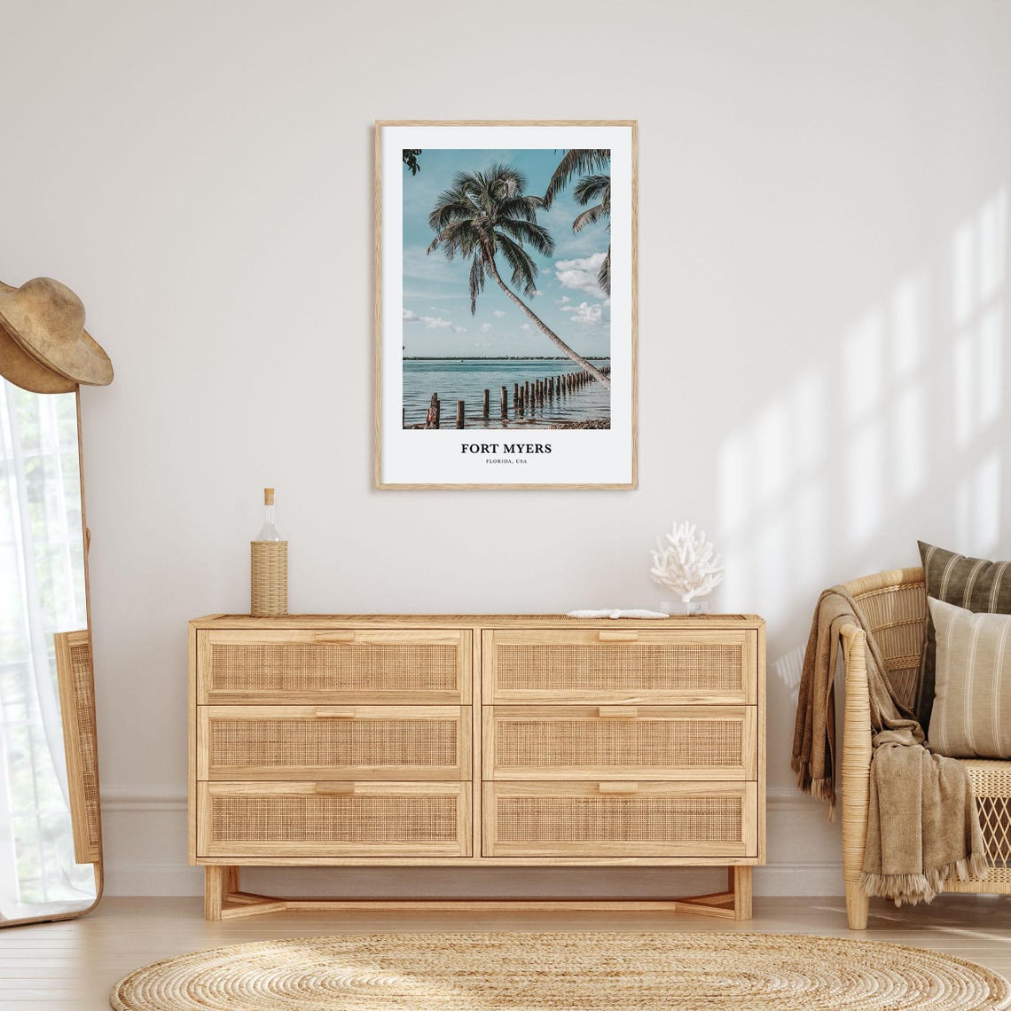 Fort Myers Print Fort Myers Photo Poster Fort Myers Travel Wall Art Fort Myers Map Print Fort Myers Photography Print Florida Usa - Image 2