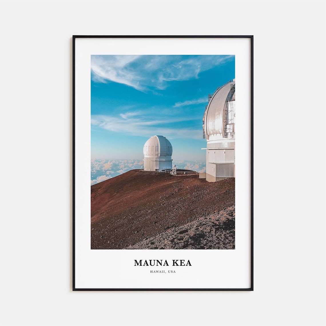 Mauna Kea Hawaii Observatory Summit Minimalist Volcano Photo Poster