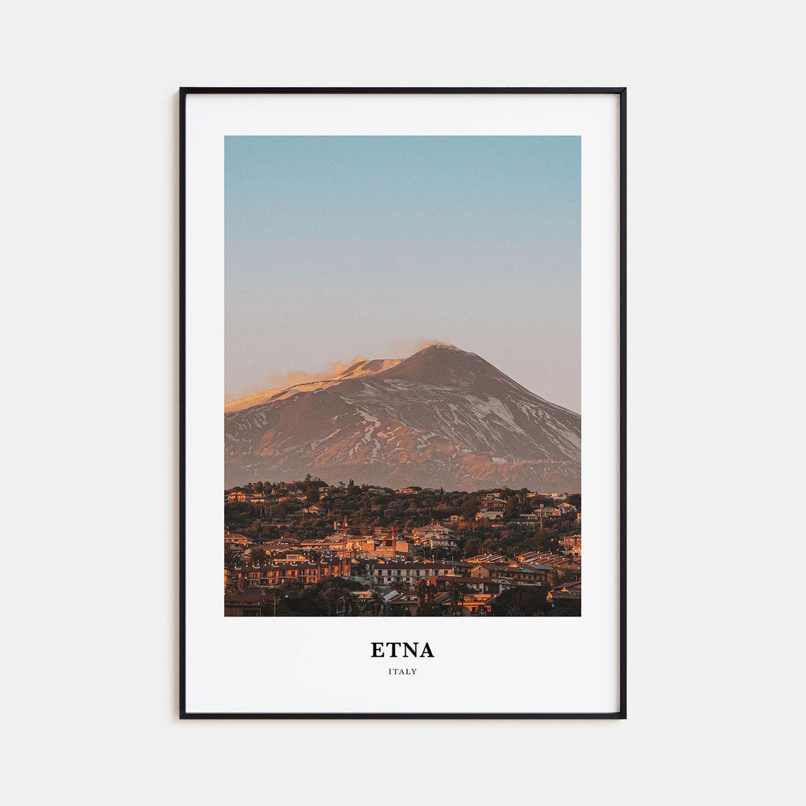 Etna Travel Poster, Italy Place Print
