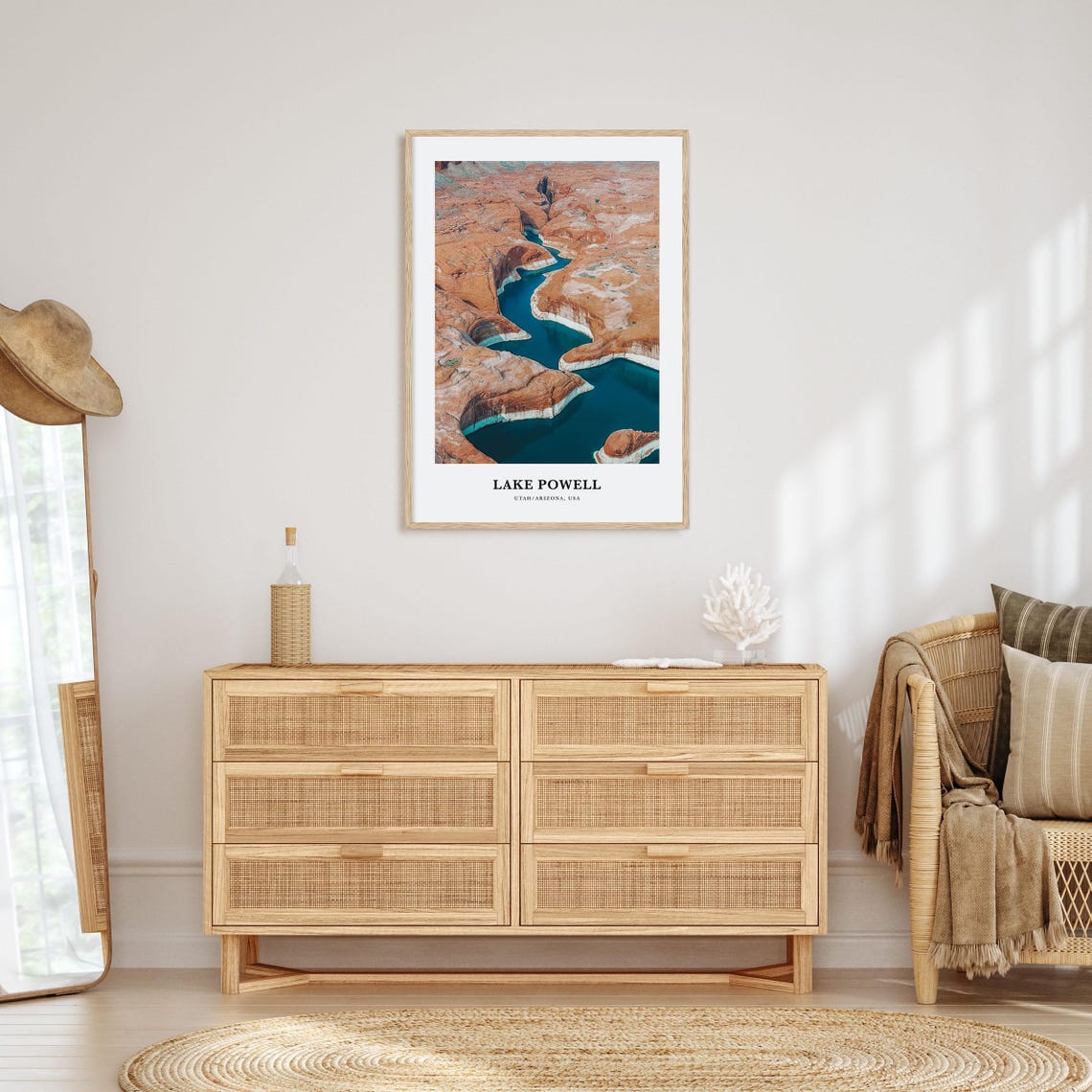 Lake Powell Print Lake Powell Photo Poster Lake Powell Travel Wall Art Lake Powell Map Print Lake Powell Photography Utaharizona Usa - Image 2