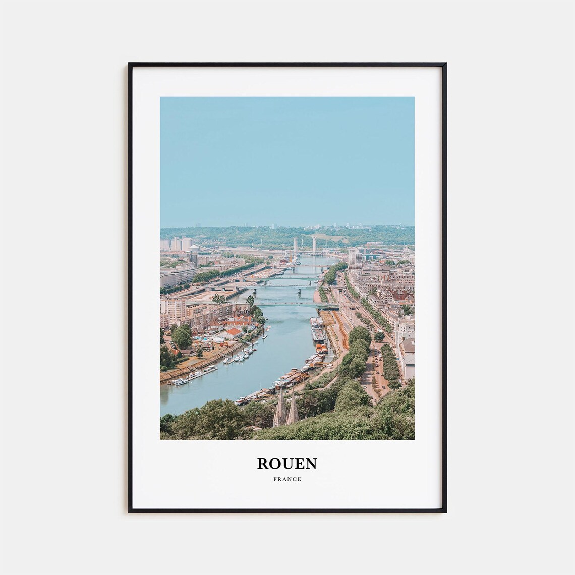 Rouen Print Rouen Photo Poster Rouen Travel Wall Art Rouen Map Print Rouen Photography Print Rouen Wall Dcor France