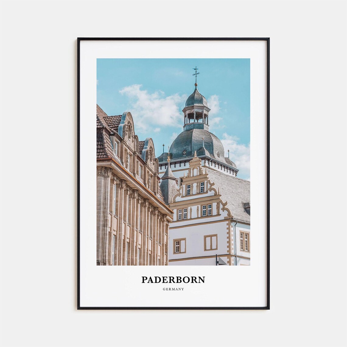 Paderborn Germany Historic Church Dome Architecture Photo Poster