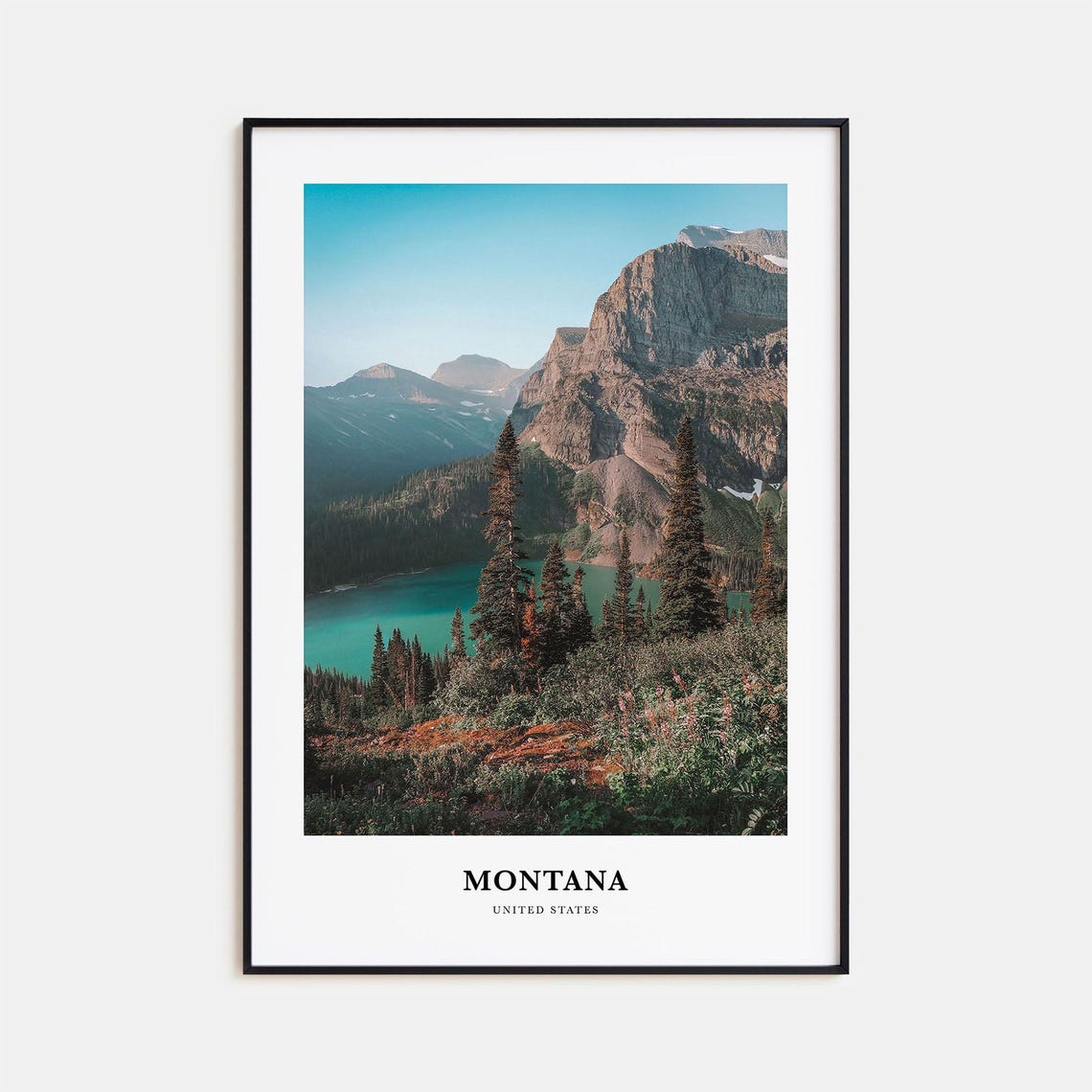 Montana Print No 1 Montana Photo Poster Montana Travel Wall Art Montana Map Print Montana Photography Montana Wall Dcor United States