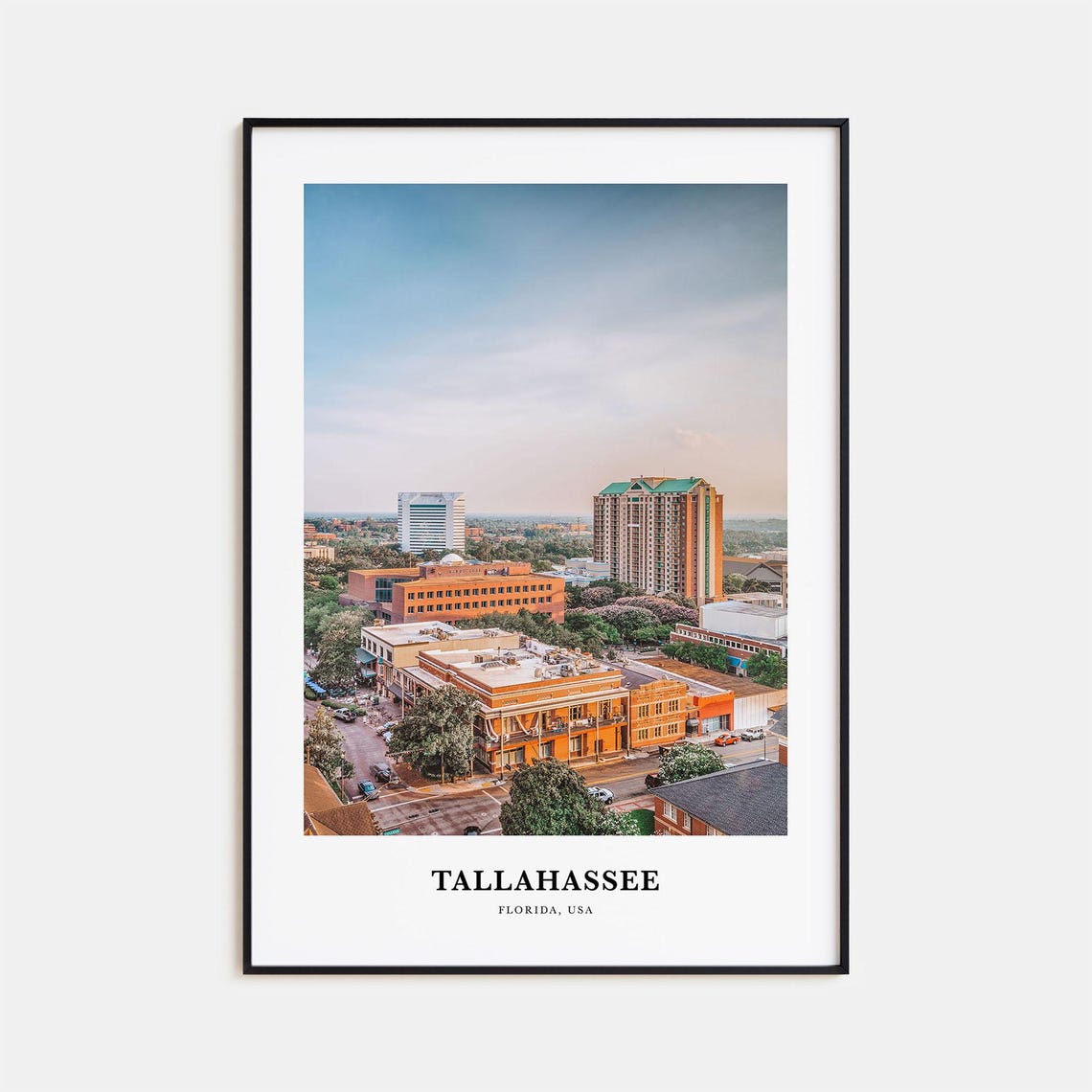 Tallahassee Print Tallahassee Photo Poster Tallahassee Travel Wall Art Tallahassee Map Print Tallahassee Photography Print Florida Usa