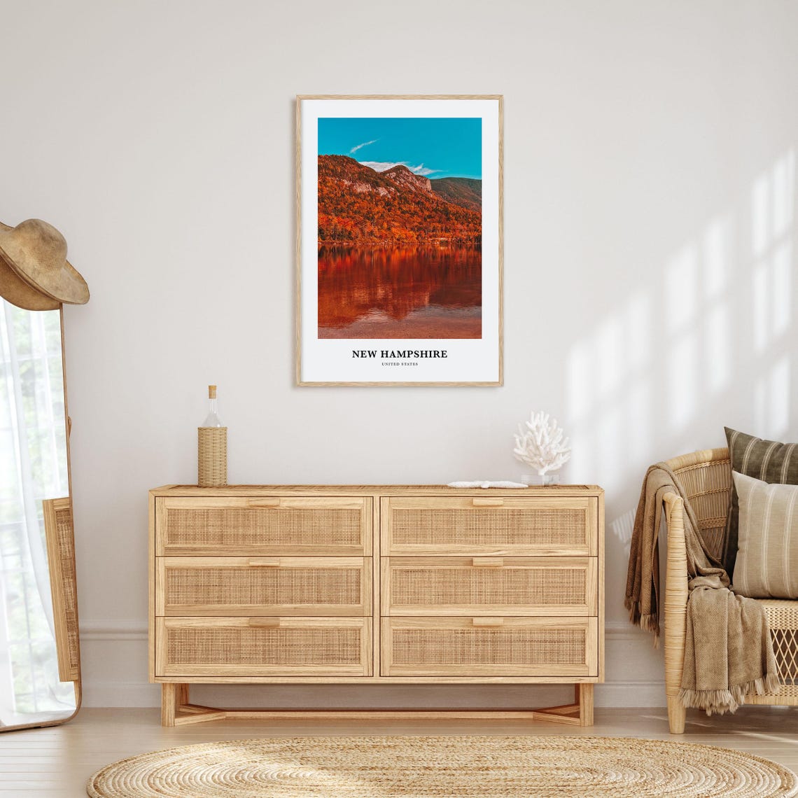 New Hampshire Print No 1 New Hampshire Photo Poster New Hampshire Travel Wall Art New Hampshire Map New Hampshire Print United States - Image 2
