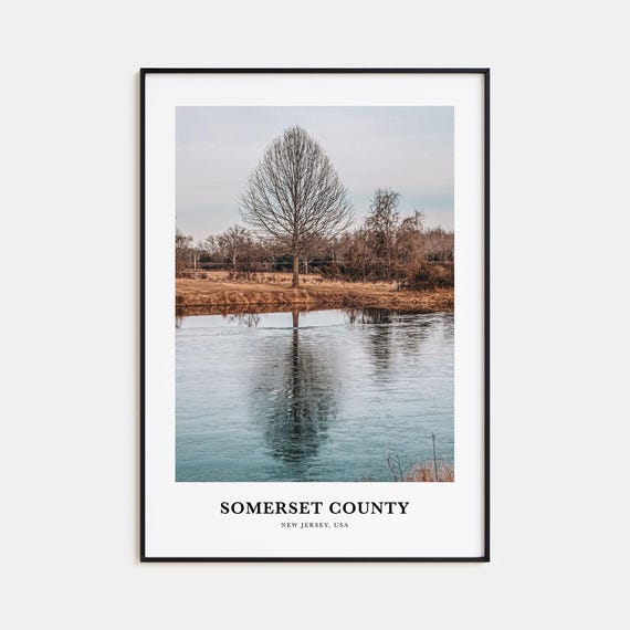 Somerset County Print Somerset County Photo Poster Somerset County Travel Wall Art Somerset County Map Print Somerset New Jersey Usa