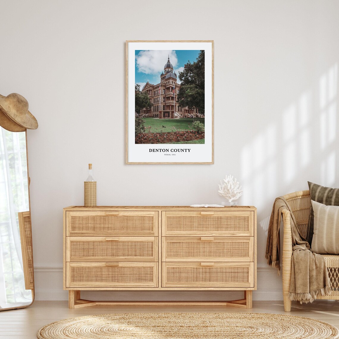 Denton County Texas Historic Courthouse Photography Travel Poster - Image 2