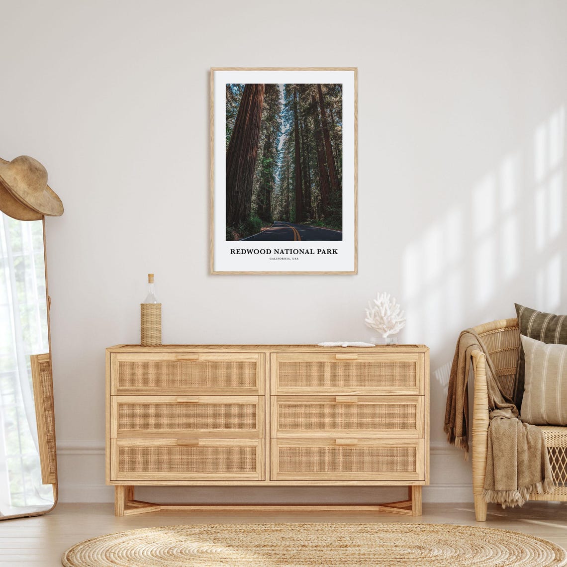 Redwood National Park Print Redwood National Park Photo Poster Redwood National Park Travel Wall Redwood Map Redwood California Usa - Image 2