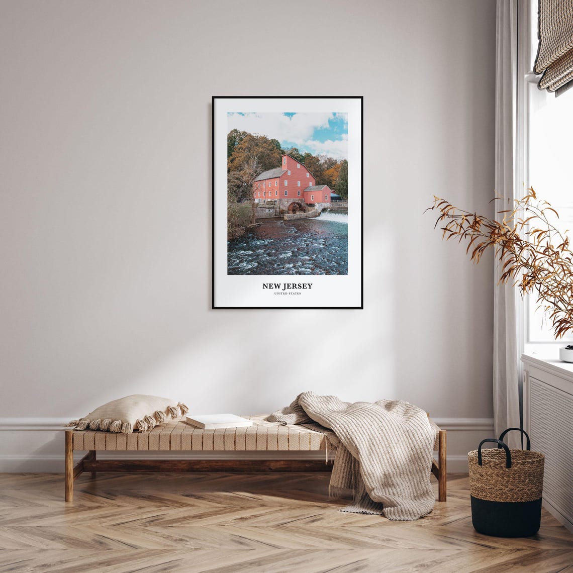 New Jersey Print No 1 New Jersey Photo Poster New Jersey Travel Wall Art New Jersey Map New Jersey Photography Print United States - Image 3