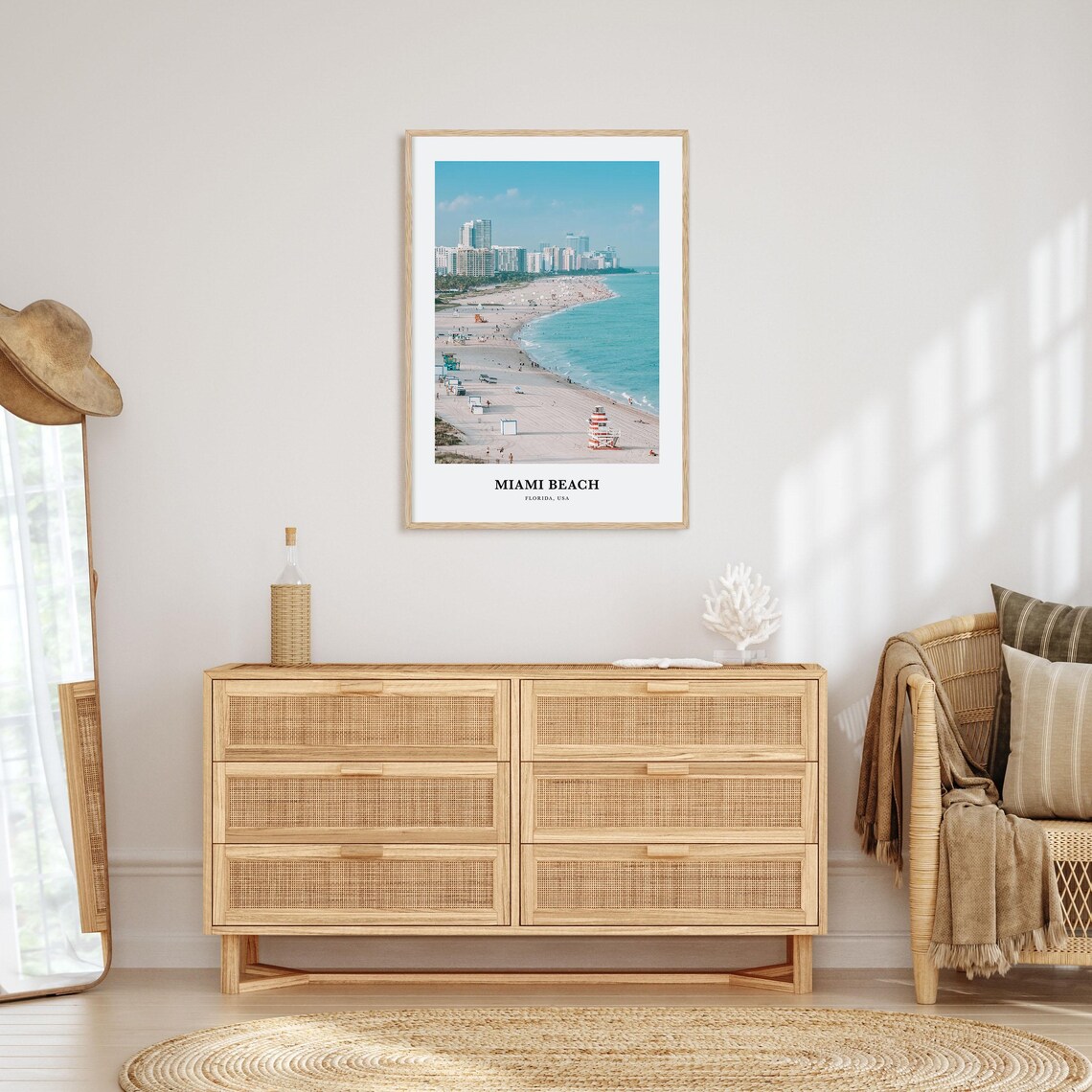 Miami Beach Travel Poster, Florida USA Map Print - Image 2