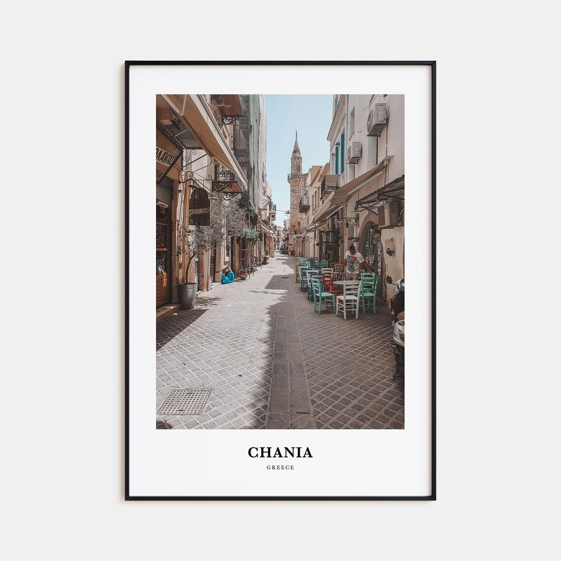 Chania Travel Poster, Greece Wall Art Print