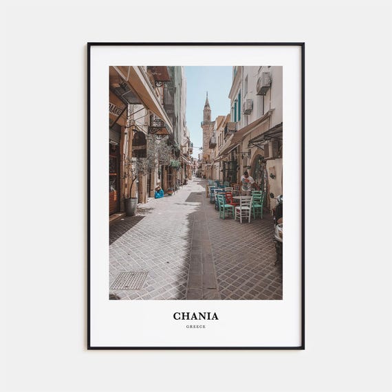 Chania Travel Poster, Greece Wall Art Print