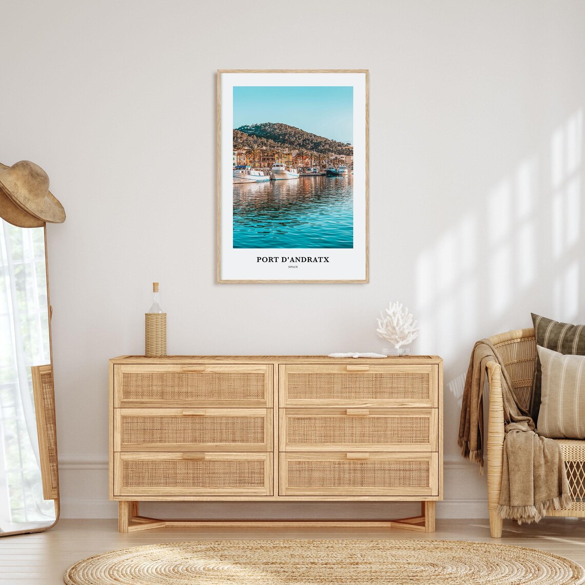 Port Dandratx Travel Poster, Spain Place Map - Image 2